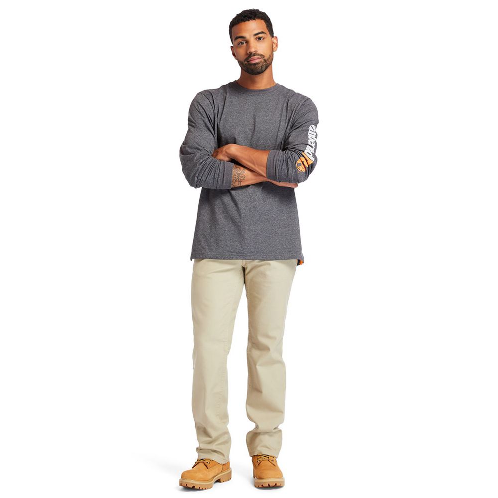 Timberland Mens Pants PRO® 8 Series Flex Canvas Work - Khaki - India ZA6187549